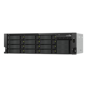 QNAP TS-H1655XEU-RP Server di archiviazione Armadio (3U) Intel Atom® C5125 8 GB DDR4 0 TB QuTS hero Nero, Grigio