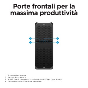HP Z6 G5 A AMD Ryzen Threadripper PRO 7955WX 64 GB DDR5-SDRAM 2 TB SSD Windows 11 Pro Tower Stazione di lavoro AI Workstation