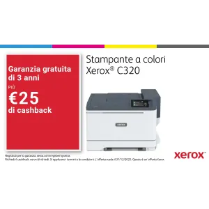 Xerox C320 A4 33 ppm Stampante fronte retro wireless PS3 PCL5e 6 2 vassoi Totale 251 fogli