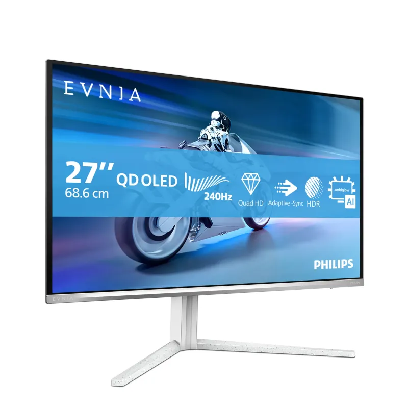 Philips Evnia 6000 27M2N6501L 00 Monitor PC 67,3 cm (26.5") 2560 x 1440 Pixel Quad HD QD-OLED Bianco