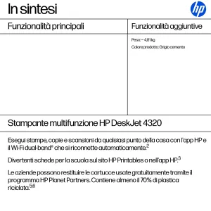 HP DeskJet 4320 Wireless All-in-One Colore Stampante