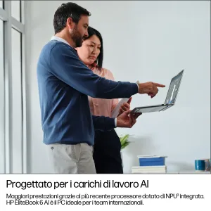 HP EliteBook 6 G1i 16 inch Notebook AI PC Intel Core Ultra 5 235U Computer portatile 40,6 cm (16") WUXGA 16 GB DDR5-SDRAM Wi-Fi